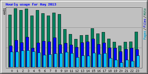 Hourly usage for May 2013