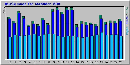 Hourly usage for September 2015